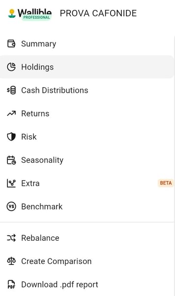 portafolio tracker Wallible