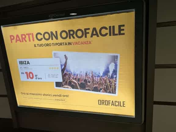 vendi oro per vacanza